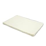 Watercolor Paper- 8 X 6 inches - Mixed Media Watercolor Paper - 200 GSM Thick Deckle Edge Virgin Cotton Handmade Paper - Off White