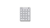 Microsoft Number Pad - Glacier. Standalone Number Pad for Numeric Input. Wireless, Bluetooth 18-Key Number Pad with Up to 24 Months Battery Life