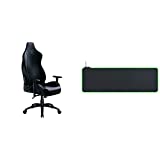Razer Iskur X Ergonomic Gaming-Chair - Steel-Reinforced Body & Goliathus Extended Chroma Gaming Mousepad: Customizable Chroma RGB Lighting, Soft, Cloth Material, Classic Black
