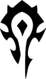 Chase Grace Studio World Of Warcraft Horde Symbol Vinyl Decal Sticker|BLACK|Cars Trucks Vans SUV Laptops Wall Art|6.5' X 4'|CGS414