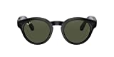 Ray-Ban unisex adult Stories | Round Smart Glasses, Shiny Black/Green, 48 mm US