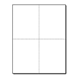 Heavyweight Blank Postcard Paper for Printing - 100 Sheets / 400 Postcards - White - Perforated 4 per Sheet - Thick 80lb Cover Cardstock - Inkjet/Laser Printable