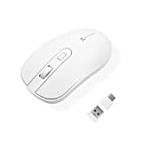 X9 Performance USB C Mouse Wireless with USB and Type C Receiver - Great Cordless Multi-Device Mouse - 2.4G RF White USB Type C Wireless Mouse for MacBook Pro/Air, Apple Mac, iMac, Laptop, PC Computer