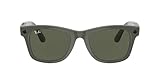 Ray-Ban unisex adult Ray-ban Stories|wayfarer Square Glasses Smart Glasses, Wayfarer - Shiny Olive/Transitions G-15 Green, 53 mm US
