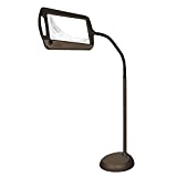 Daylight 24 402039-BRNZ Full Page 8 x 10 Inch LED Illuminated Floor, Bronze Magnifier Lamp