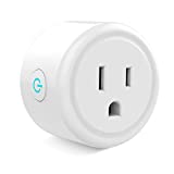 Mini Smart Plug, WiFi Outlet Socket Compatible with Alexa and Google Home, Remote Control with Timer Function, No Hub Required, ETL FCC Listed (1 Pack),White