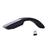 Wireless Foldable Computer Mouse Arc Touch Mice Slim Optical Gaming Folding Mice for Computer PC Laptop (USB 2.4G Wireless)