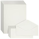 Juvale 100 Piece Cotton Stationery Paper and Envelopes Set for Writing Letters, Wedding Invitations, Ivory (8.5 x 11 in)