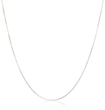Sterling Silver Thin 0.6mm Box Chain Necklace, 18'