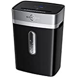 BONSEN Shredders for Home Office,12-Sheet Cross Cut Shredder Shreds Paper/ Credit Card/Staple/Clip, Jam Proof Paper Shredder for Home Use,6 Gals Large Bin & P-4 Security Level, Black