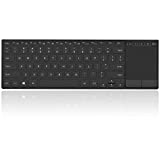 Rii K22 Wireless Keyboard for Windows,Ultra Slim Silent Keyboard with Touchpad,2.4 GHz Wireless Computer Keyboard,Compatible with PC, Laptop