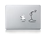Fun Cute Decal Cartoon Animation Stickers for MacBook Mac Computer 13' 15' Inch Laptop Wall HP Lenovo Electronic Products (Chasing Apple)