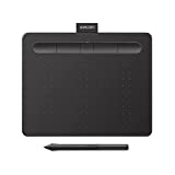 Wacom Intuos Small Bluetooth Graphics Drawing Tablet, 4 Customizable ExpressKeys, Portable for Teachers, Students and Creators, Compatible with Chromebook Mac OS Android and Windows - Black