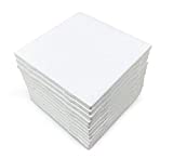 12 Pack of Glossy White Glazed Ceramic Tiles Alcohol Ink Painting, Decorating, Arts & Crafts, 4.25 x 4.25 Inch Square, Ready-to-Paint Ceramics with Tile Guide on CD