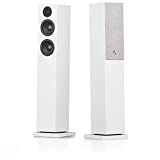 Audio Pro A36 TV Speakers | HiFi Stereo, WiFi Powered, Wireless Multi-Room Floor Standing Tower Speakers | Wireless Surround Sound System for TV (Virtual), Home Theatre Audio - Pair, White