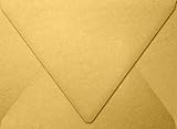 LUXPaper A7 Envelopes in 80 lb. Gold Metallic, Printable Contour Flap Envelopes for Invitations, 50 Pack, Envelope Size 5 1/4 x 7 1/4 (Gold)