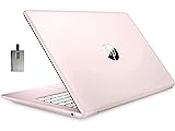 HP 2021 Stream 14' HD SVA Laptop Computer, Intel Celeron N4000 Processor, 4GB RAM, 64GB eMMC Flash Memory, Webcam, 1-Year Office, Intel UHD Graphics 600, Win 10S, Rose Pink, 32GB SnowBell USB Card