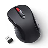 Wireless Mouse, [Finger Fatigue Free] Ergonomic Computer Wireless Mouse, Cordless Optical Mouse with USB Nano Receiver for Laptop,PC,Notebook,6 Buttons,24 Months Battery Life, 5 Adjustment DPI Levels