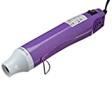 New Heat Gun,mofa Hot Air Gun Tools Shrink Gun with Stand For DIY Embossing And Drying Paint Multi-Purpose Electric Heating Nozzle Heat Gun For Epoxy Resin300W 110V (Purple,White)