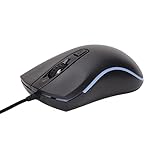 Ergonomic Wired Computer Gaming Mouse, RGB Light Effect 800 1200 1600 3 Level DPI Wired Optical Mouse for Desktop Laptop Notebook, Compatible with Windows Linux