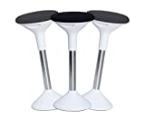 SUN-FLEX Ergonomic Height Adjustable Balance Foot Stool at Work Wobble Chair for Home Office Sit Stand Desk Stool with Natural and Active Posture (White)
