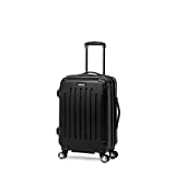 Kenneth Cole Reaction Renegade 20” Carry-On Luggage Lightweight Hardside Expandable 8-Wheel Spinner Travel Cabin Suitcase, Black, inch