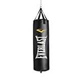 Everlast 40LB Heavy Bag Heavy Punching Bags, Black/White,