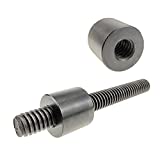 1Pcs 45# Steel Orthodontic/Reversed Trapezoidal Screw, T10 12 14 16 18 20 22 24 25 28 30 32 36 38 L1000MM T-type Screw With Nut, 3D Printer Accessories (Size : T386)