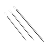 Maxmoral A Set 3Pcs Nylon Thread Rope Threader Yarn Thread Eye Wool Needle Threader Sweater Needle Knitting Tool Yarn Needle Weave Knitting Needles Bent Needle Large-Eye Blunt Needles