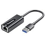 Tccmebius USB Ethernet Adapter, USB 3.0 to 10/100/1000 Gigabit Ethernet LAN Network Adapter Compatible with Nintendo, MacBook, Surface Pro, Notebook PC with Windows7/8/10, XP, Vista, Mac (TCC-S30A)