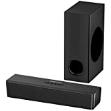 PHEANOO 2.1 Compact Sound Bars for TV with Subwoofer, HDMI ARC/Bluetooth 5.0/Optical/AUX/RCA Connection, Remote Control, Adjustable Bass, Wall Mountable – P15, 140W, 16 inch
