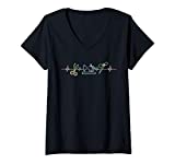 Womens Sewing Machine Funny Sew Quilting Quilter Seamstress Sewer V-Neck T-Shirt