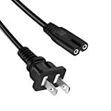 TV Power Cord 2 Prong AC Wall Plug Compatible with Amazon Fire TV 43' 50' 55' 65' 75' 4-Series Omni Series 4K UHD Smart TV