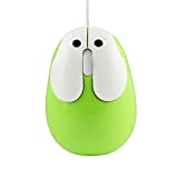 DIGISKYJOY Mini Optical Wired Ergonomic Mouse Cute Animal Rabbit Shape Optical Tiny Small Mouse for Kids Children Girls for Laptop Computer Desktop (Green)