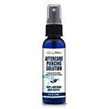 BodyJ4You Piercing Aftercare Saline Cleanser Spray | Gauges Ear Lobe Nose Lip Nipple Navel Belly | Wash Natural Care Treatment Solution Mist | Tea Tree Aloe Sea Salt | 2oz (60ml)
