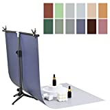 Photography Backdrops Small Product Photoshoot: Color Paper Flat Lay Background Props - Table Top Photo Shoot Board for Jewelry Cosmetics Food .(22x34in, Dark)
