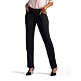 Lee Women's Missy Relaxed Fit All Day Straight Leg Pant, Black, 8 Short