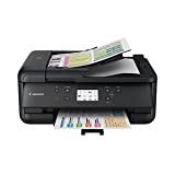 Canon PIXMA TR7520 All-In-One Wireless Home Photo Office All-In-One Printer with Scanner, Copier and Fax: Airprint and Google Cloud Compatible, Black, Works with Alexa