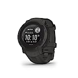 Garmin Instinct 2 Solar, GPS Outdoor Watch, Solar Charging Capabilities, Multi-GNSS Support, Tracbak Routing, Graphite