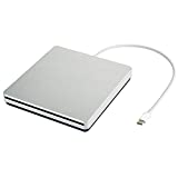 Xglysmyc External USB C Superdrive Ultra Slim USB3.0 CD DVD Drive Burner External CD/DVD +/-RW Writer Reader Player with High Speed Data for MacBook Pro Air/Laptop/Windows/Mac OSX -Silver