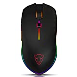 MOTOSPEED USB Wired 4000DPI Gaming Mouse Support Macro Programming, with 6 Buttons, Adjustable RGB Backlit, 6 Adjustable DPI Mouse for PC, Laptop, Apple MacBook