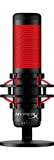 HyperX QuadCast - USB Condenser Gaming Microphone, for PC, PS4, PS5 and Mac, Anti-Vibration Shock Mount, Four Polar Patterns, Pop Filter, Gain Control, Podcasts, Twitch, YouTube, Discord, Red LED