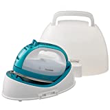Panasonic Cordless Iron, Portable 360-Degree Freestyle Dry/Steam Iron with Precision Tips and Stainless Steel Soleplate, Anti-Calc and Anti-Drip, Power Base and Carrying/Storage - NI-QL1000G (Teal)