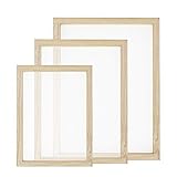 Worown 3 Size Wooden Paper Making Mould Frame Papermaking Screen for DIY Paper Craft and Dried Flower Handcraft