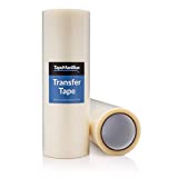 12' x 100' Roll of Clear Vinyl Transfer Tape for Craft Die Cutters. Premium-Grade, High Tack Application Tape for Vinyl Letters, Stickers, and Graphics