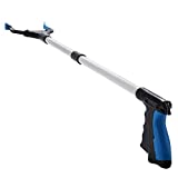 Reacher Grabber Tool, 32' Grabbers for Elderly, Lightweight Extra Long Handy Trash Claw Grabber, Reaching Assist Tool for Trash Pick Up, Nabber, Litter Picker, Arm Extension (Blue)