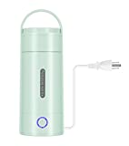 Small Portable Electric Kettle - Travel Mini Electric Tea Kettle - Portable Water Boiler/Heater/Warmer (Green-300ml)