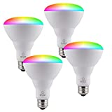 BAZZ Smart Home Wi-Fi RGB 10W LED BR30 Bulb (4-Pack)