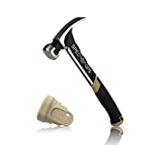 Spec Ops - SPEC-M20SF-S Tools Nailing Hammer, 20 oz, Rip Claw, Smooth Face, Soft Mallet Face, Shock-Absorbing Grip, 3% Donated to Veterans Black/Tan