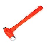 XtremepowerUS 1-Pound Dead Blow Hammer Dual Head Ball Peen Blow Striking Flat Pein 16oz, Orange